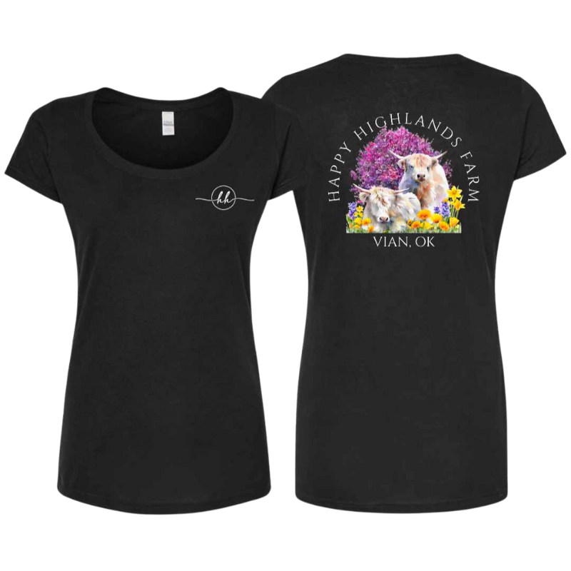 Happy Highlands Women's Scoop Neck T-shirt - Black
