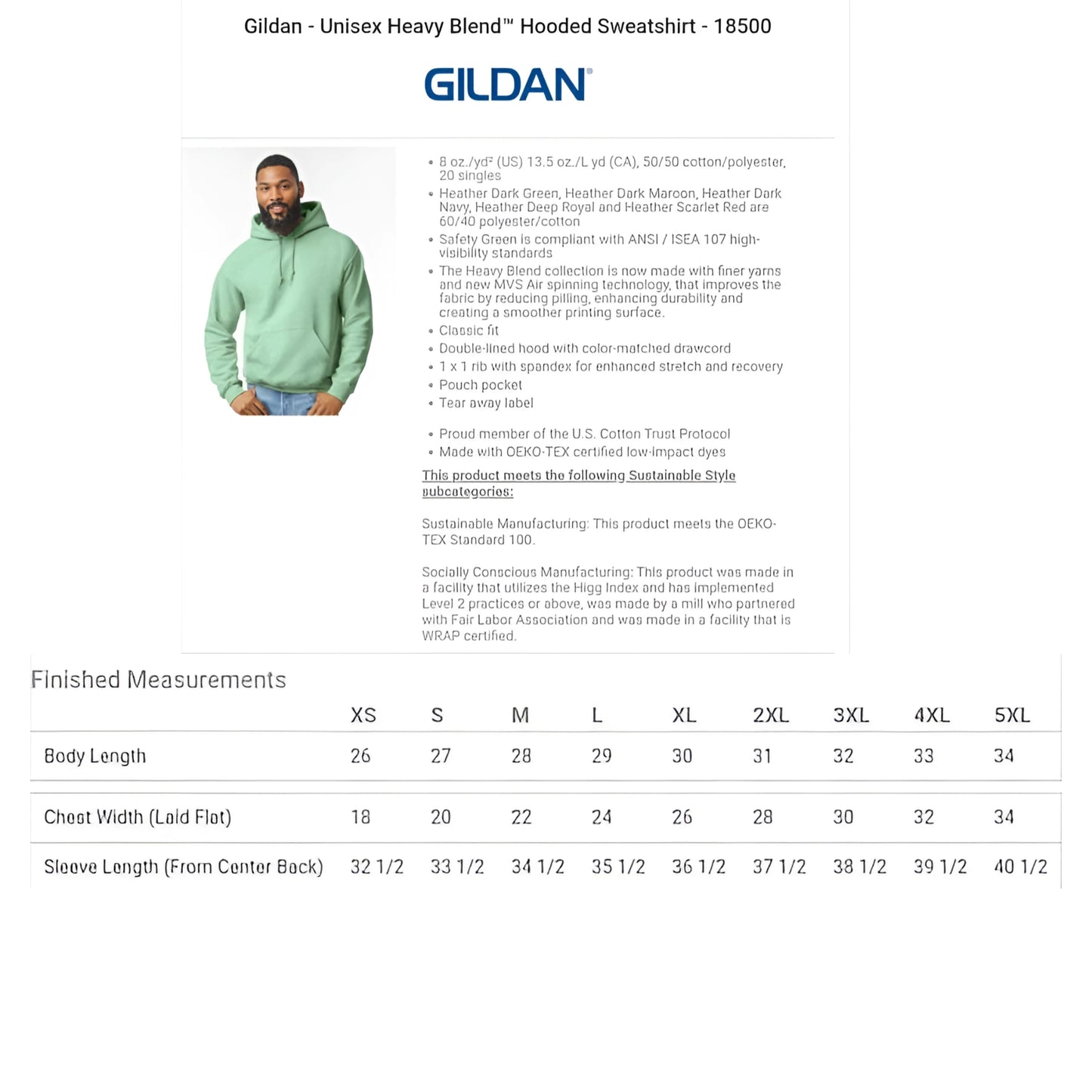 Gildan Hoodie - White