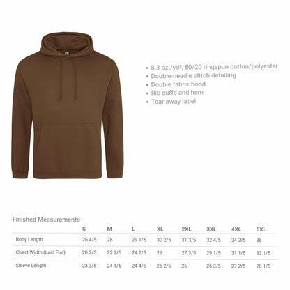 Just Hoods Hoodie-Brown