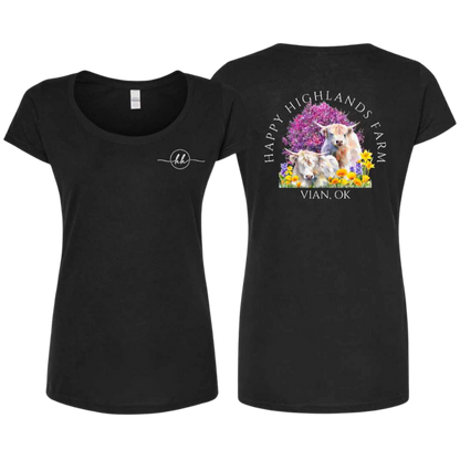 Happy Highlands Women's Scoop Neck T-shirt - Black