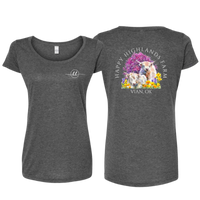 Happy Highlands Women's Scoop Neck T-shirt - Charcoal