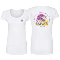 Happy Highlands Women's Scoop Neck T-shirt - White