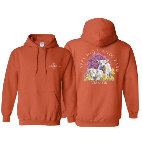 Gildan Hoodie- Orange / Bamboo Blackout