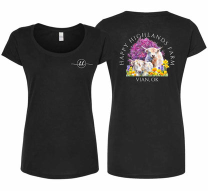 Happy Highlands Women's Scoop Neck T-shirt - Black